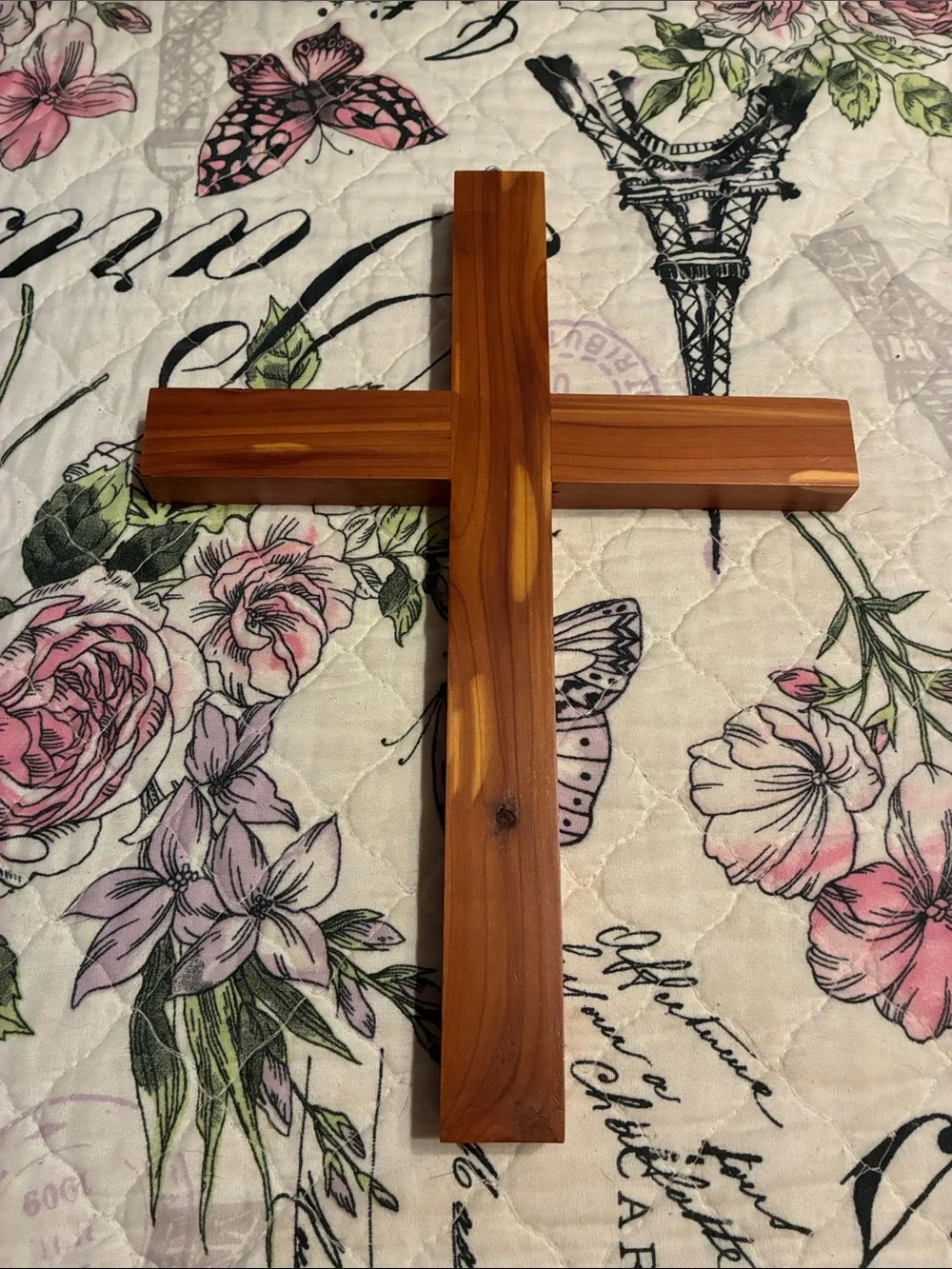 Hand Crafted Cedar Wall Cross - Warm Wood Tones-NWOT’s